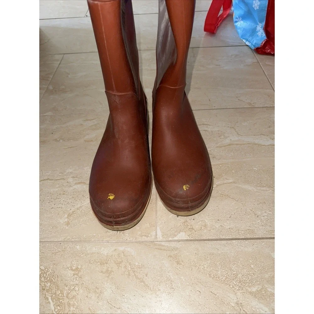 Vintage LaCrosse tall‎ rubber boots Size 10 Steel Toe. 4528